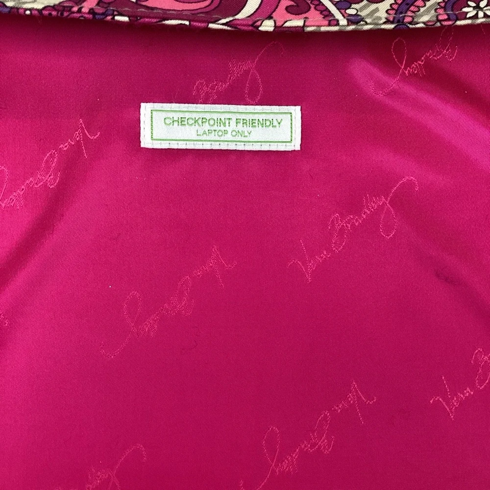 Vera Bradley Laptop Computer Carry Bag Zippered Pink
